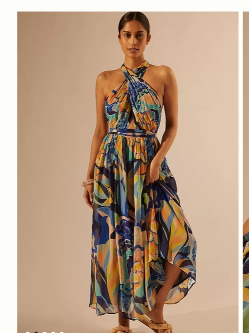 Anthropology Alexandra Farmer Printed Maxi Dress XS